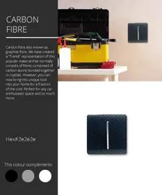 Carbon Fibre Wiring Accessories Trendi Decorative Screwless